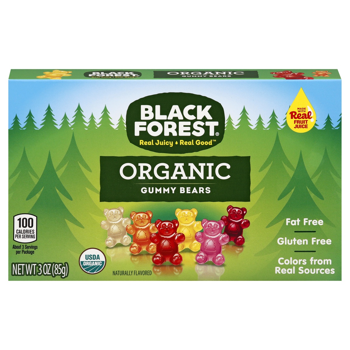 slide 1 of 1, Black Forest Organic Mini Gummy Bears, 3 oz