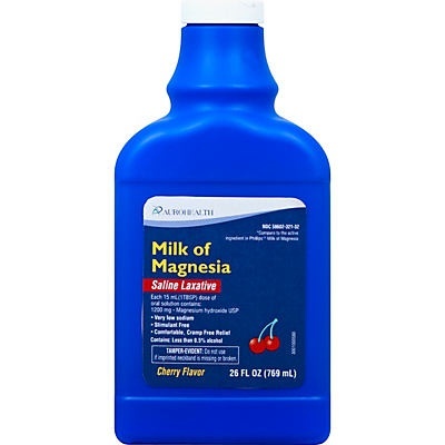 slide 1 of 1, Aurohealth Milk of Magnesia Cherry Saline Laxative, 26 oz