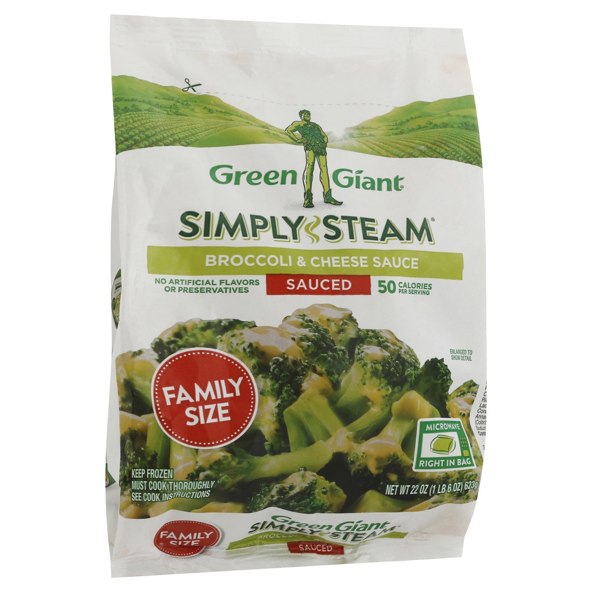 slide 9 of 9, Green Giant Simply Steam Sauced Broccoli & Cheese Sauce Family Size 22 oz, 22 oz