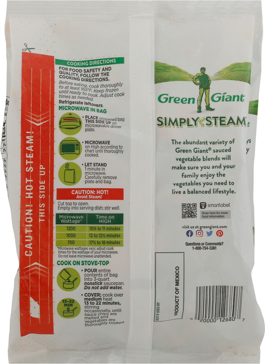 slide 6 of 9, Green Giant Simply Steam Sauced Broccoli & Cheese Sauce Family Size 22 oz, 22 oz