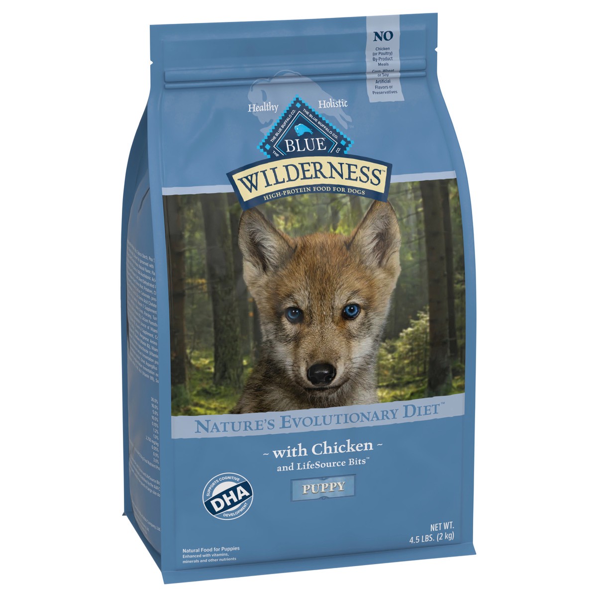 slide 8 of 9, Blue Buffalo Wilderness High Protein, Natural Puppy Dry Dog Food, Chicken 4.5-lb, 4.5 lb