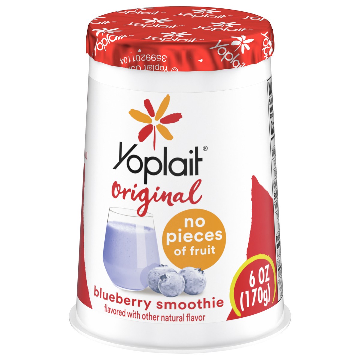 slide 3 of 9, Yoplait Original Blueberry Low Fat Yogurt, 6 OZ Yogurt Cup, 6 oz