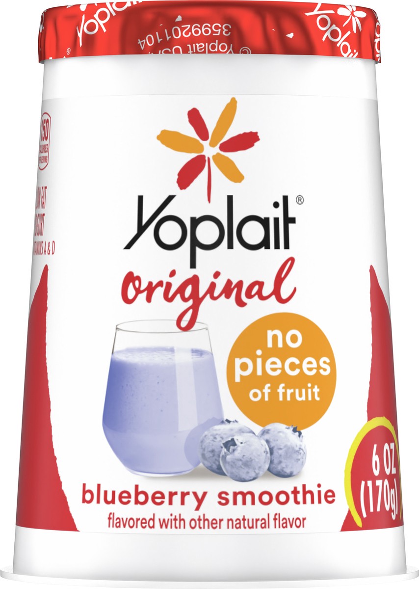 slide 6 of 9, Yoplait Original Blueberry Low Fat Yogurt, 6 OZ Yogurt Cup, 6 oz