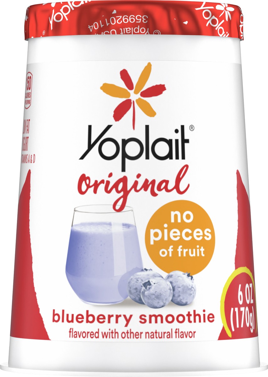 slide 5 of 9, Yoplait Original Blueberry Low Fat Yogurt, 6 OZ Yogurt Cup, 6 oz