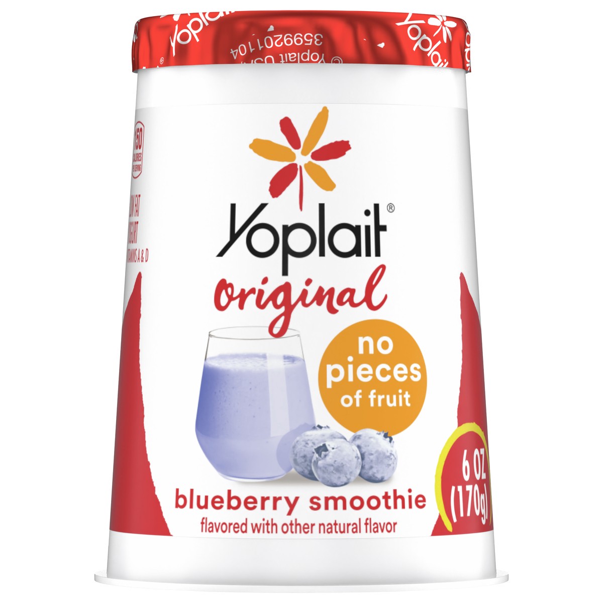 slide 1 of 9, Yoplait Original Blueberry Low Fat Yogurt, 6 OZ Yogurt Cup, 6 oz
