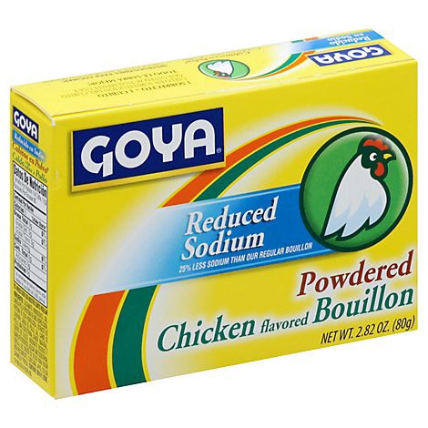 slide 1 of 1, Goya Powdered Chicken Flavored Bouillon Reduced Sodium Box - 2.82 Oz, 2.82 oz