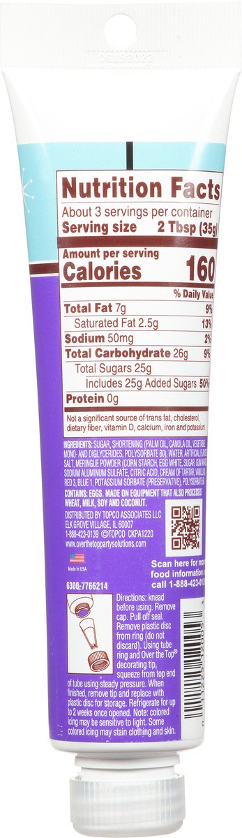 slide 5 of 9, Over The Top Decorating Very Violet Decorating Icing 4 oz, 4 oz