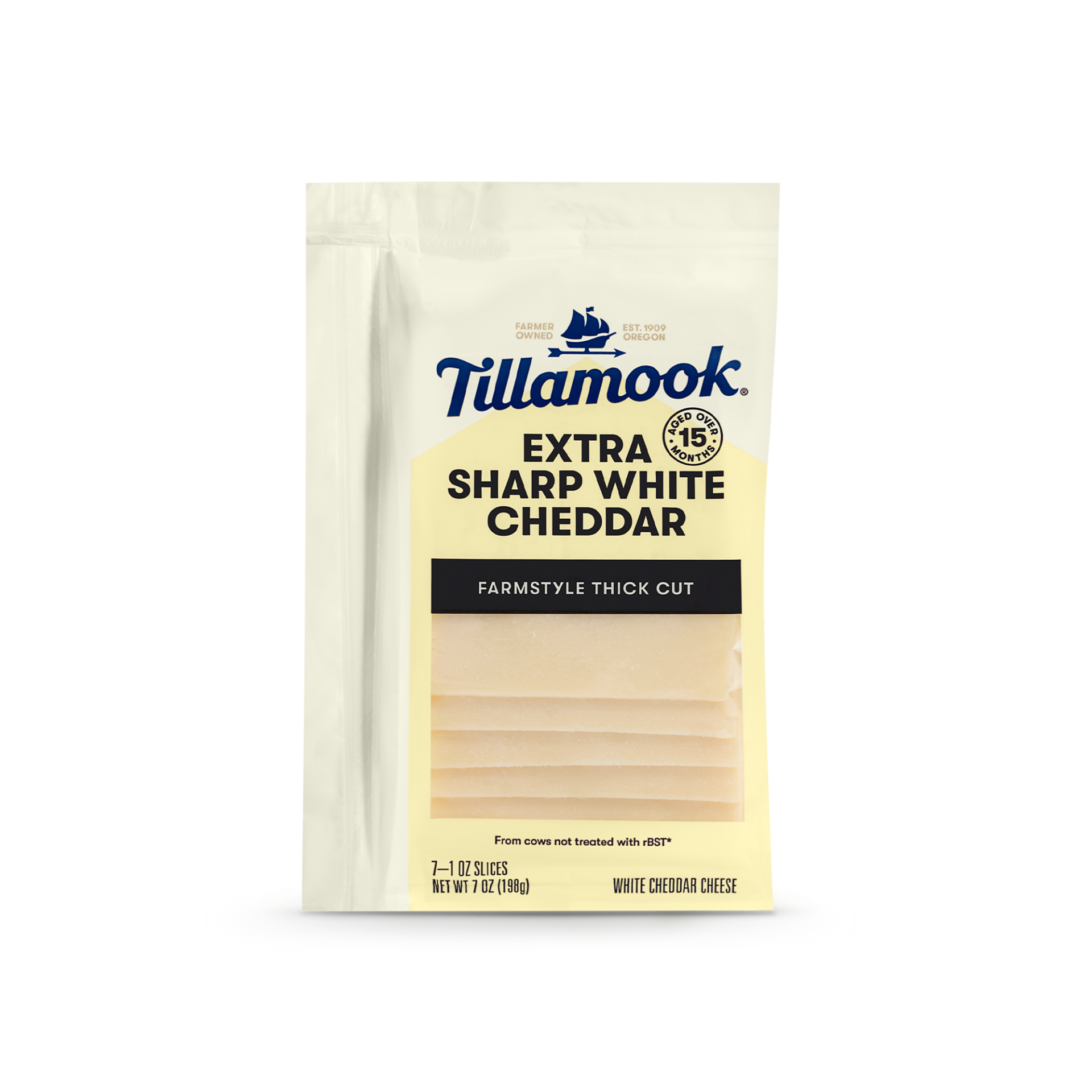 slide 1 of 5, Tillamook Farmstyle Slices Extra Sharp White Cheddar Cheese 8 ea, 