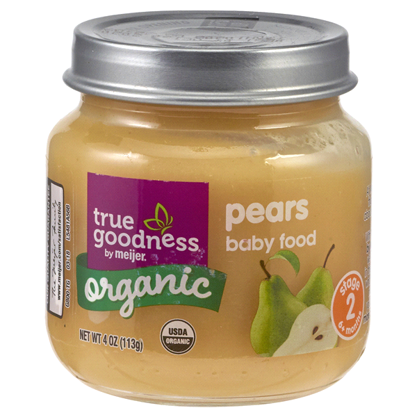 slide 1 of 1, True Goodness ORG Baby Food Pears, 4 oz