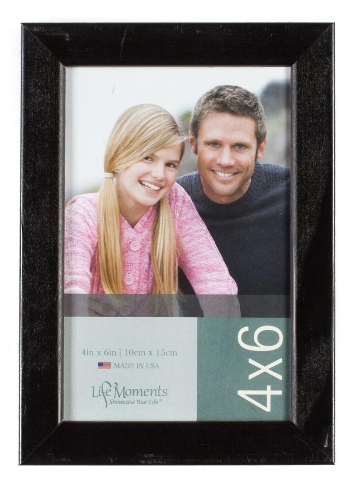 slide 1 of 1, Pinnacle Life Moments Picture Frame - Black, 4 in x 6 in