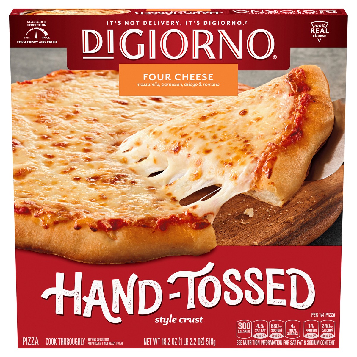 slide 2 of 12, DIGIORNO Frozen Pizza - Frozen Cheese Pizza - DIGIORNO Hand Tossed Style Pizza Crust, 18.2 oz