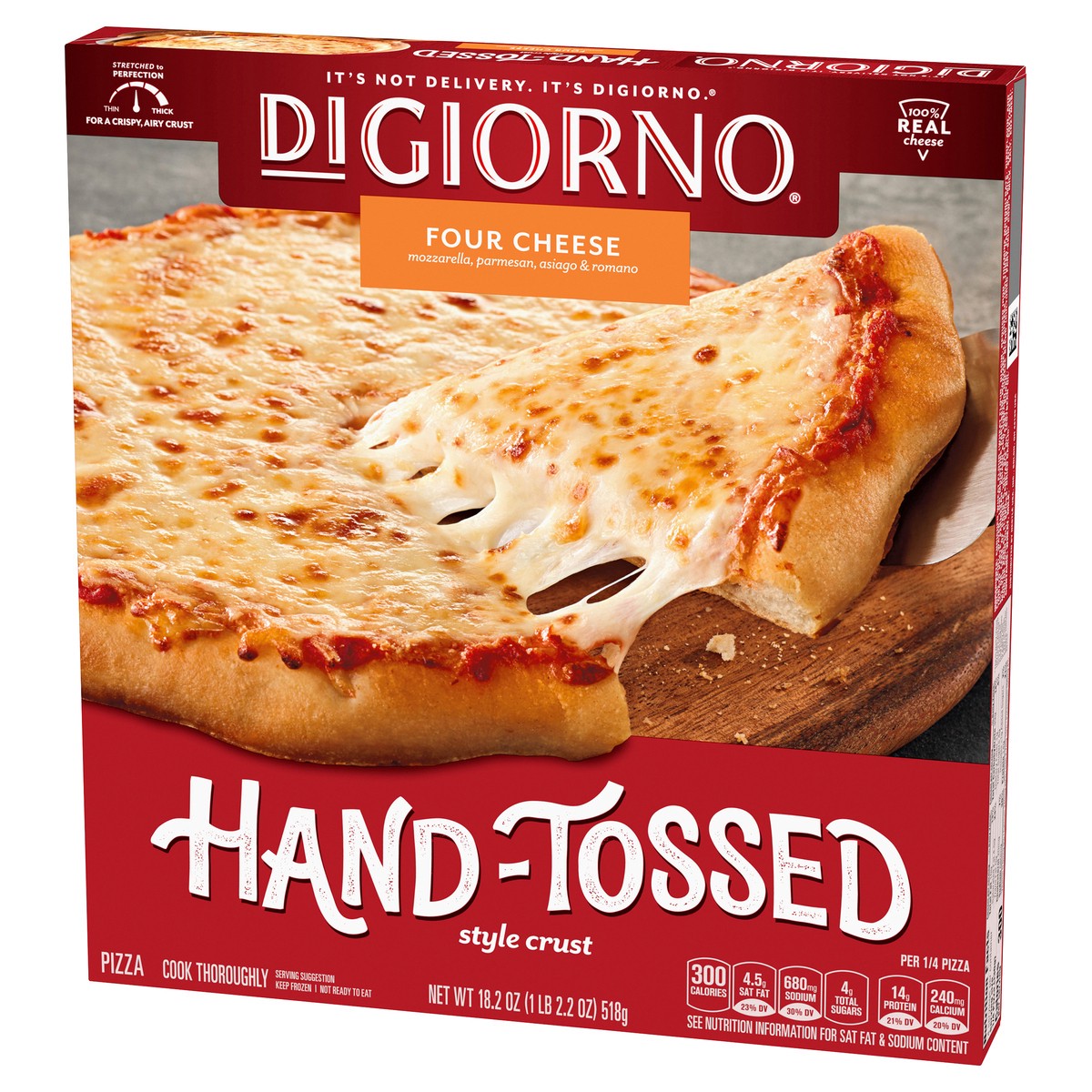 slide 11 of 12, DIGIORNO Frozen Pizza - Frozen Cheese Pizza - DIGIORNO Hand Tossed Style Pizza Crust, 18.2 oz