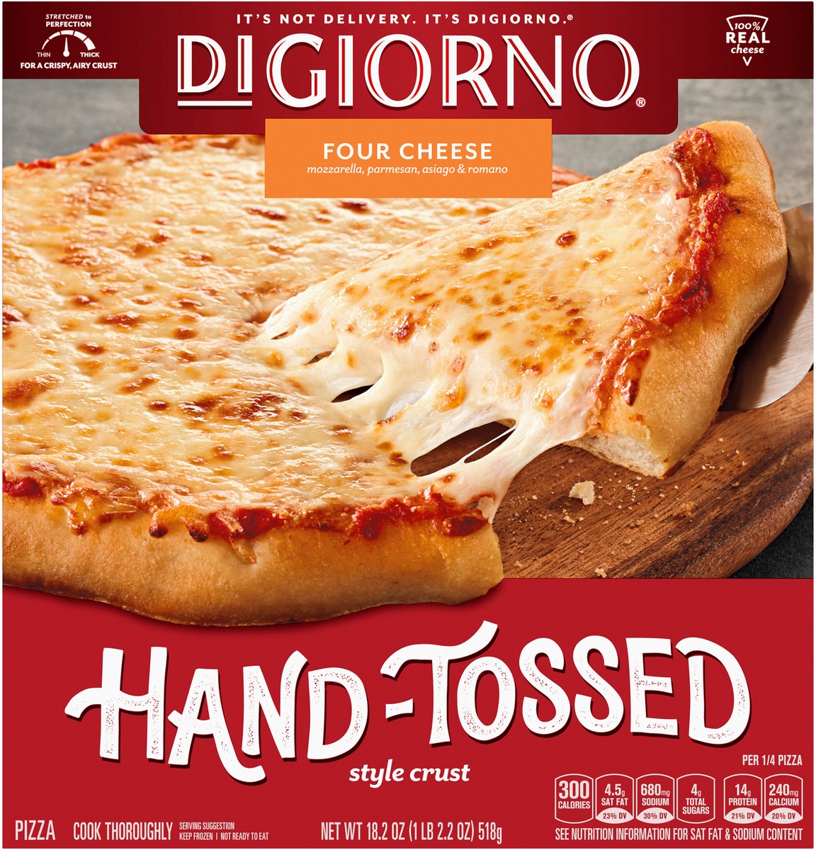 slide 4 of 12, DIGIORNO Frozen Pizza - Frozen Cheese Pizza - DIGIORNO Hand Tossed Style Pizza Crust, 18.2 oz