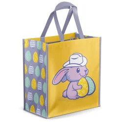 Destination Holiday Small Cowboy Bunny Easter Reusable Shopping Bag