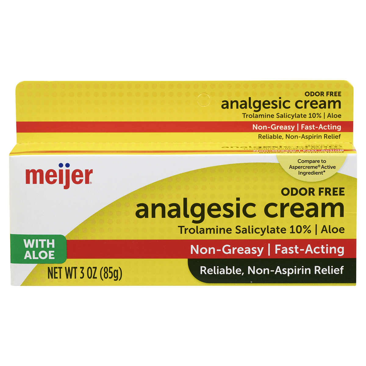 slide 1 of 9, Meijer Analgesic Cream with Aloe, 3 oz