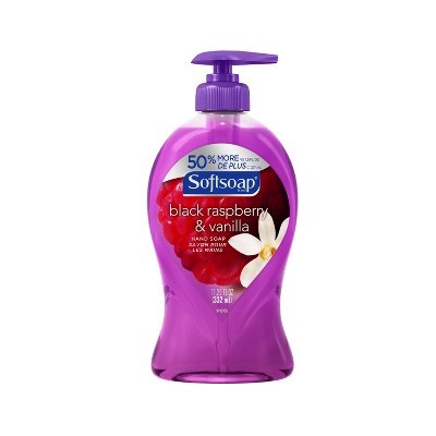 slide 1 of 6, Softsoap Black Raspberry And Vanilla Liquid Hand Soap, 11.25 fl oz