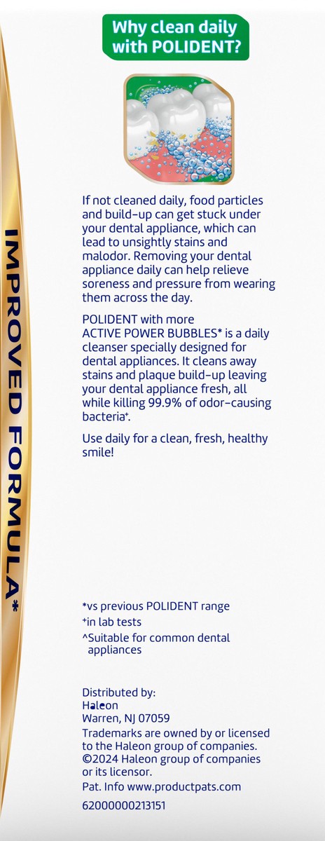 slide 7 of 12, Polident Overnight Whitening Denture Cleaner 60 Count, 60 ct