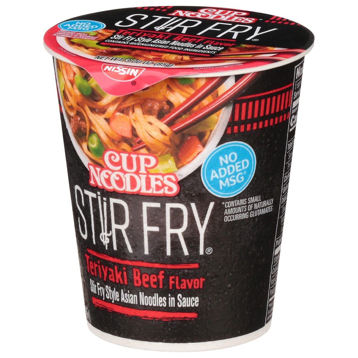 slide 6 of 13, Nissin Cup Noodles Stir Fry Teriyaki Beef Flavor Asian Noodles in Sauce 3.00 oz, 3 oz