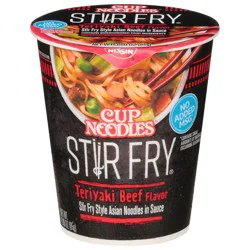 Nissin Cup Noodles Stir Fry Teriyaki Beef Flavor Asian Noodles in Sauce 3.00 oz