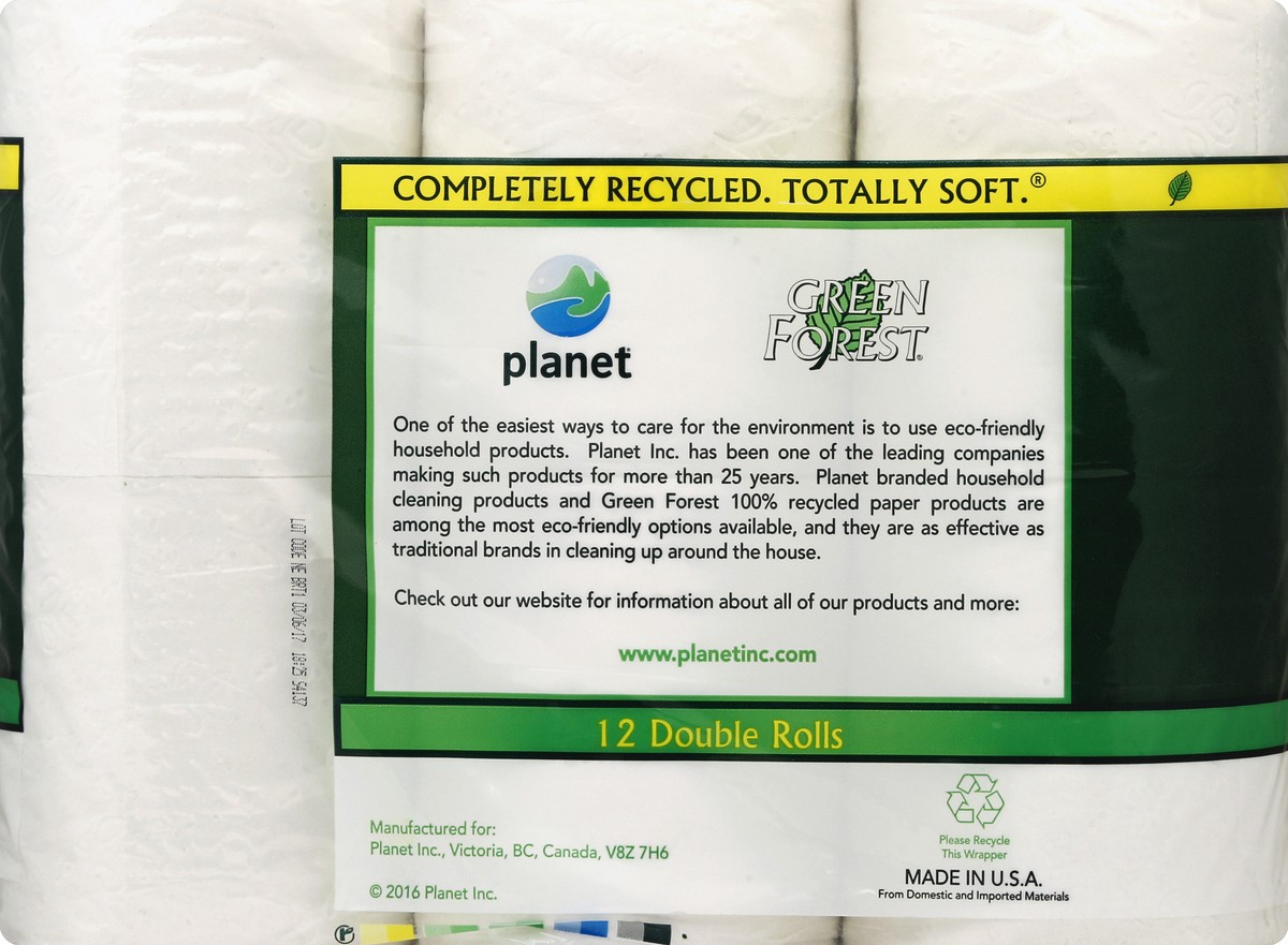 slide 3 of 6, Green Forest Premium Bathroom Tissue 100% Recycled Double Roll 2-Ply, 12 ct