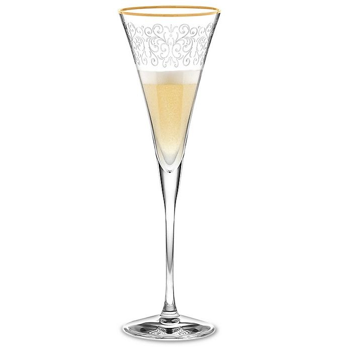 slide 1 of 2, Noritake Odessa Gold Champagne Flute, 1 ct