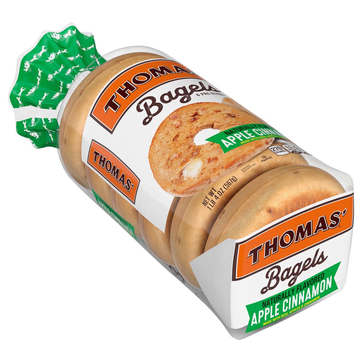 slide 4 of 9, Thomas' Thomas Apple Cinnamon Bagel 6 Ct 20 Oz, 6 ct