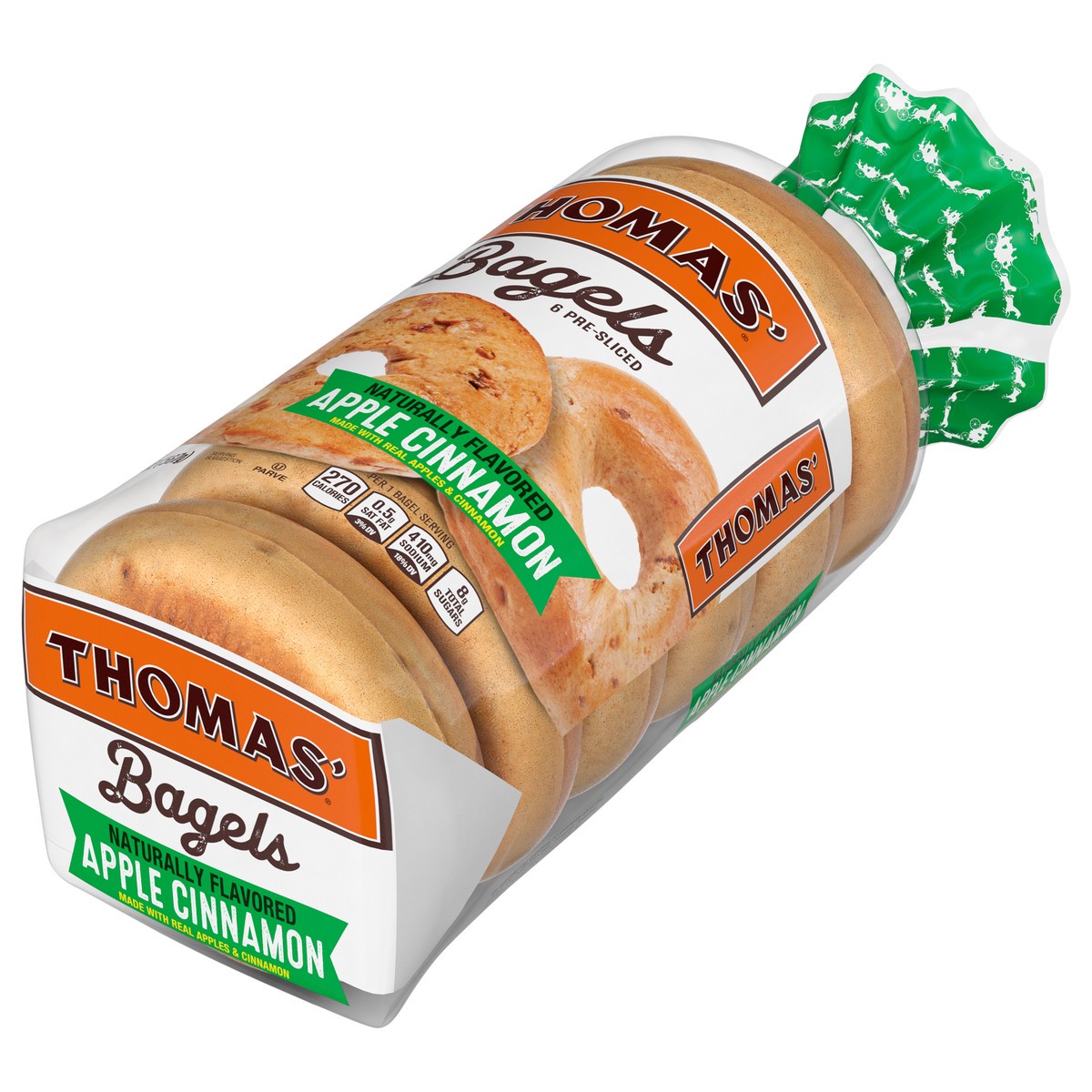 slide 8 of 9, Thomas' Thomas Apple Cinnamon Bagel 6 Ct 20 Oz, 6 ct