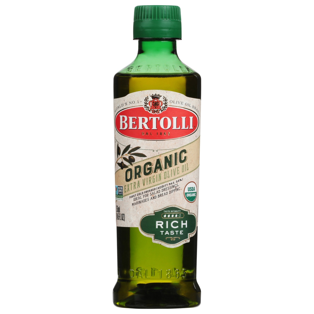 slide 1 of 8, Bertolli Extra Virgin Organic Olive Oil 8.45 fl oz, 