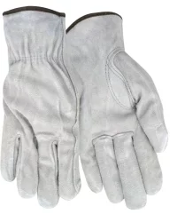 Red Steer Glove Company Men's Suede Cowhide Leather Work Gloves - Gray