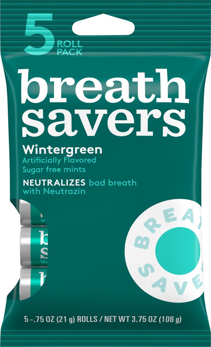 slide 5 of 7, Breath Savers Wintergreen Sugar Free Mints, 3.75 oz