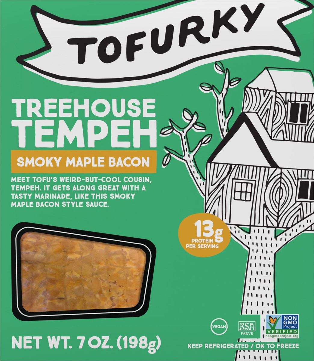 slide 4 of 6, Tofurky Smoky Maple Bacon Tempeh, 7 oz