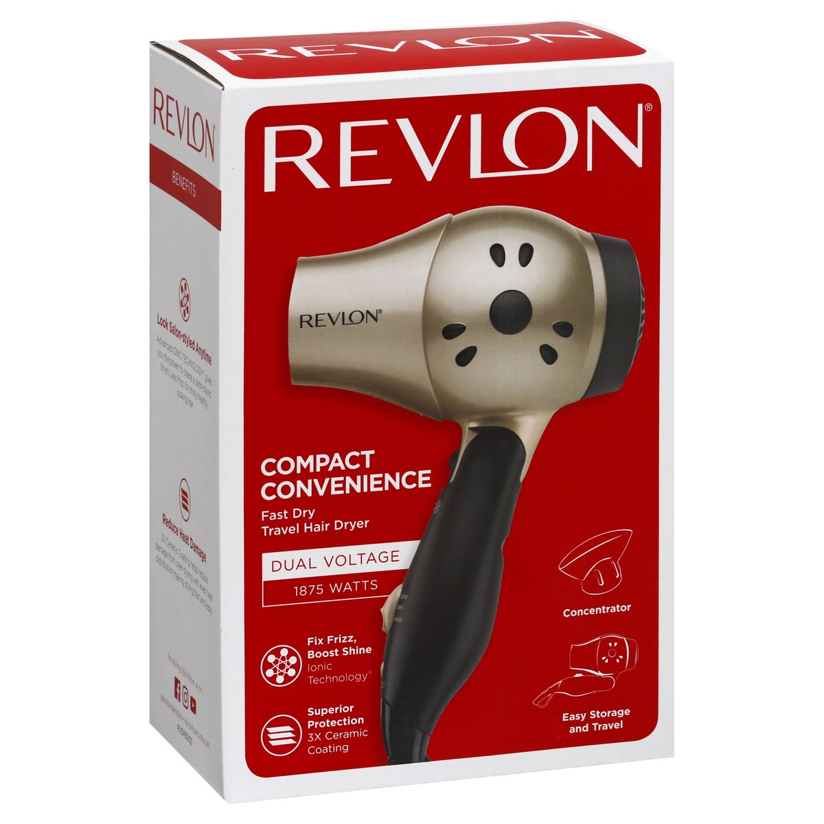 slide 2 of 9, Revlon Travel Hair Dryer 1 ea, 1 ct