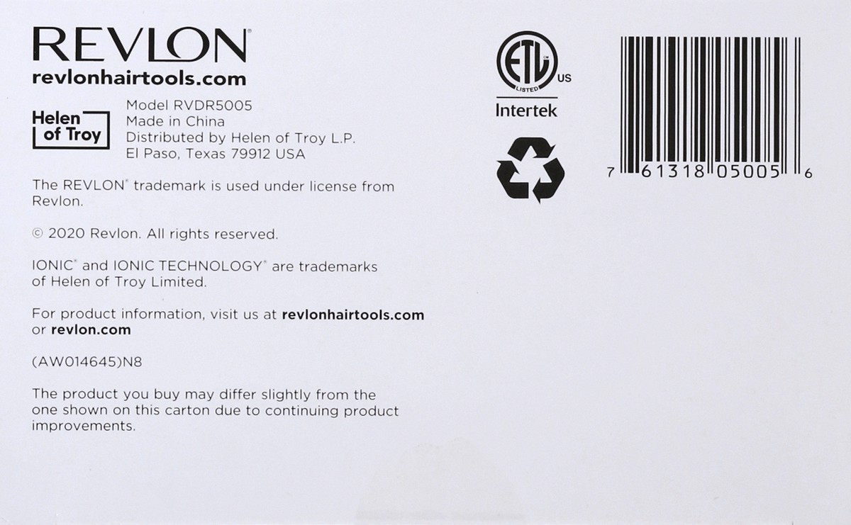slide 4 of 9, Revlon Travel Hair Dryer 1 ea, 1 ct