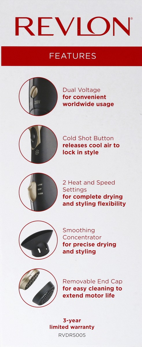 slide 8 of 9, Revlon Travel Hair Dryer 1 ea, 1 ct