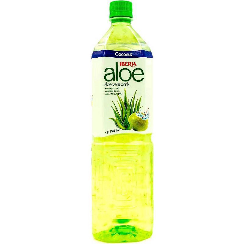 slide 1 of 1, IBERIA aloe Coconut Aloe Vera Drink - 50.8 fl oz Bottle, 50.8 fl oz