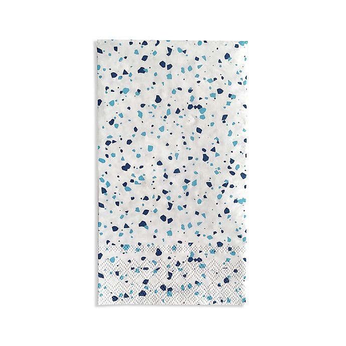 slide 1 of 1, Simply Essential Confetti Disposable Guest Towels - Blue, 32 ct