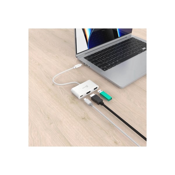 slide 3 of 7, J5Create Eco-Friendly Usb-C To Hdmi & Usb Adapter With Power Delivery, White, Jca379Ew, 1 ct