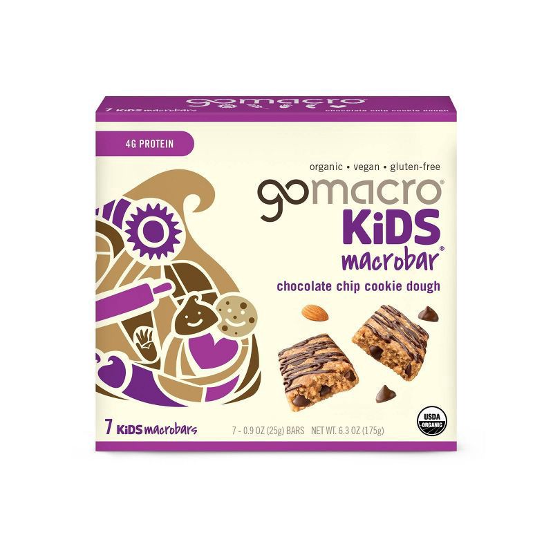 slide 1 of 7, GoMacro Macrobars, Chocolate Chip Cookie Dough, 6.3 oz