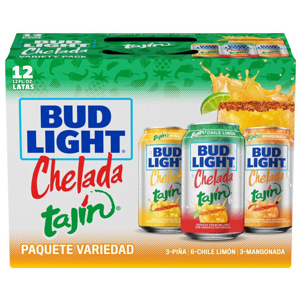 slide 2 of 2, Bud Light Chelada 12Pk 8Oz Cans, 12 ct; 12 oz