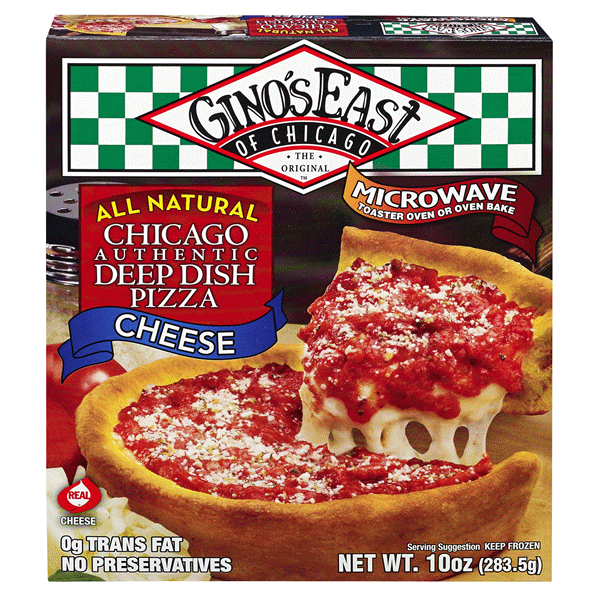 slide 1 of 1, Gino's Easy Authentic Chicago Deep Dish 6 Pizza, Cheese, 10 oz