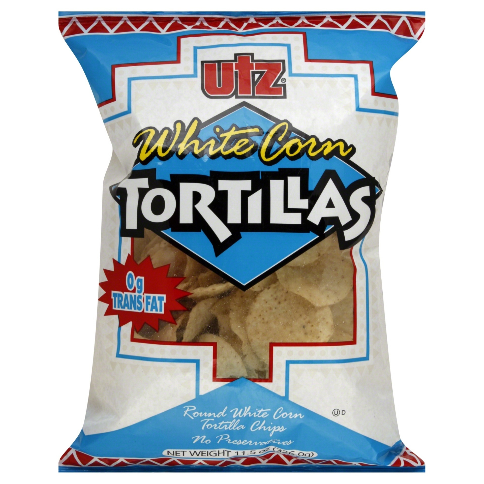 slide 1 of 1, Utz White Corn Round Tortillas, 11.5 oz