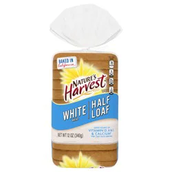 Nature's Harvest White Bread, Half Loaf, 12 oz