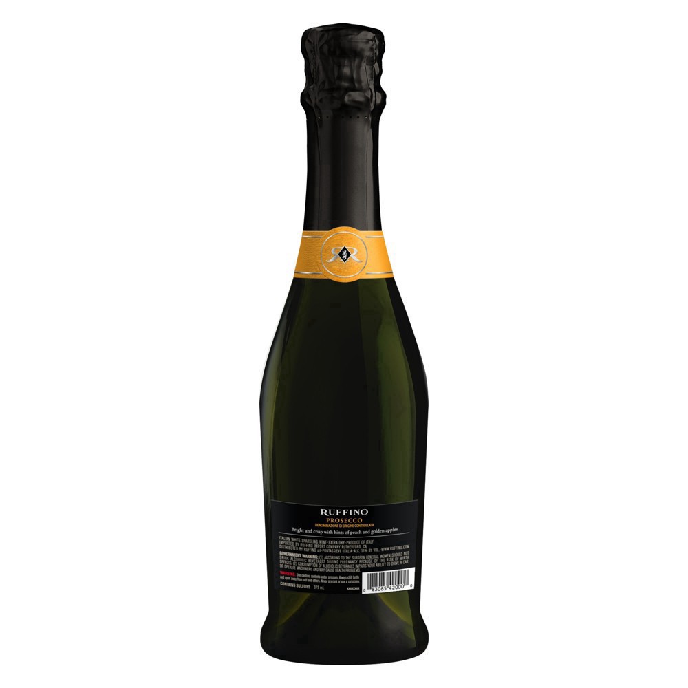slide 13 of 35, Ruffino Lumina Prosecco DOC, Italian White Sparkling Wine, 375 mL Half Bottle, 12.68 fl oz