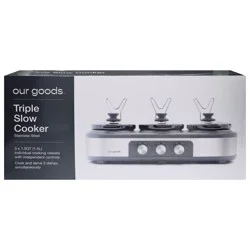 Our Goods Triple Slow Cooker 1 Each