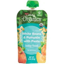 H-E-B Baby Organics Food Pouch - White Beans & Pumpkin with Pasta