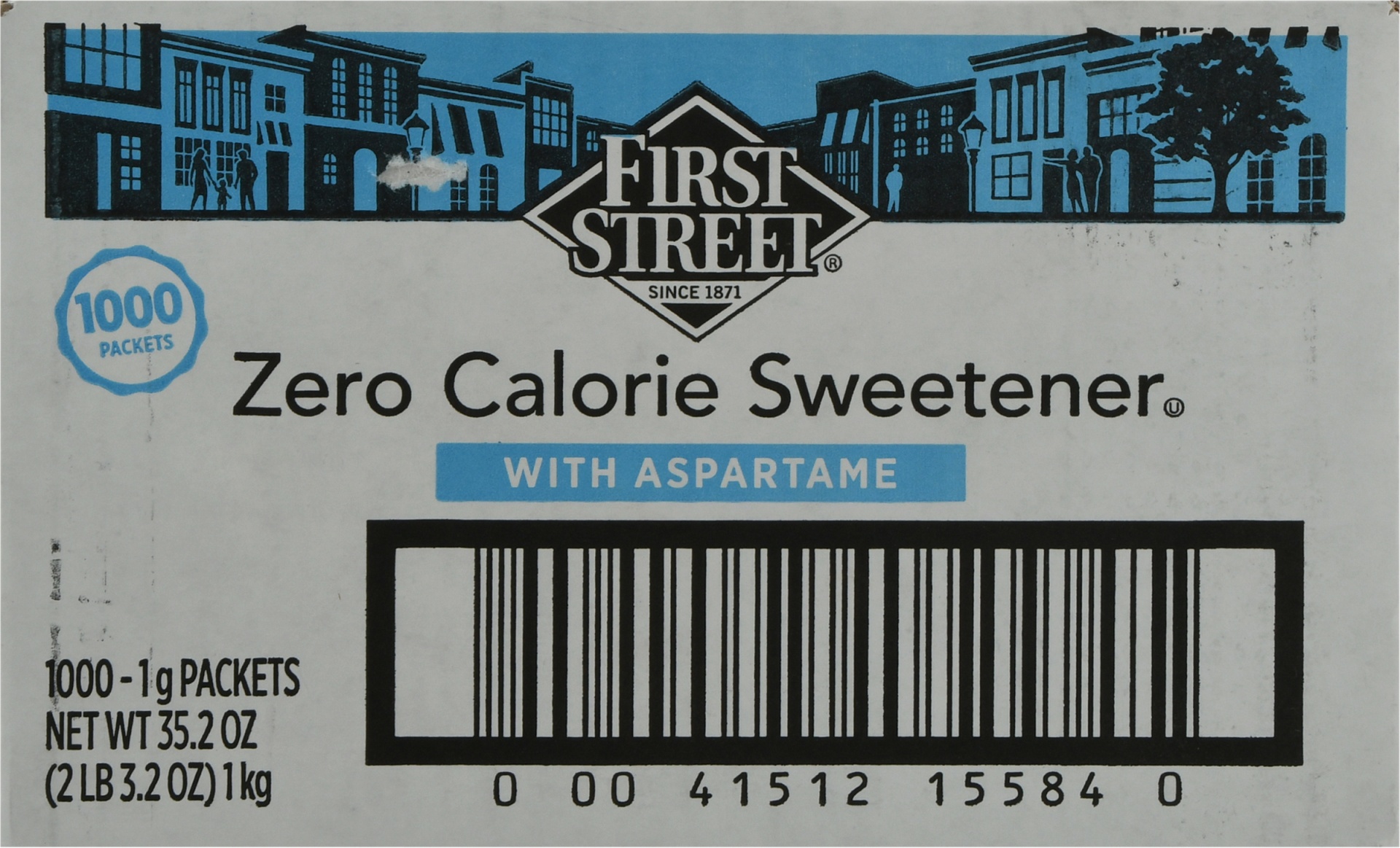 slide 1 of 1, First Street Blue Aspartame Sweetener, 1000 ct