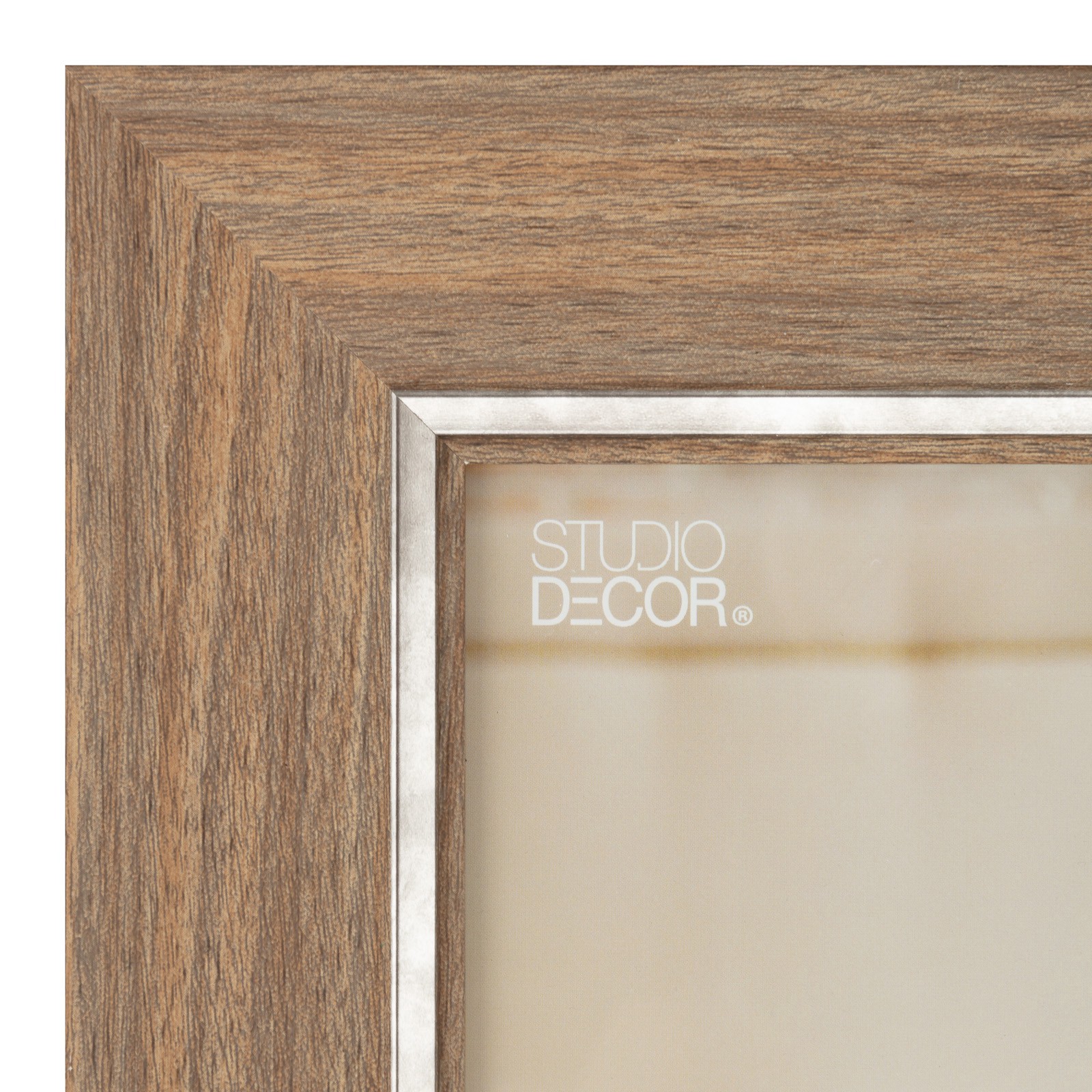 slide 2 of 6, Expressions 8" X 10" Faux Wood With Silver Inner Frame By Studio Decor, 8 in x 10 in