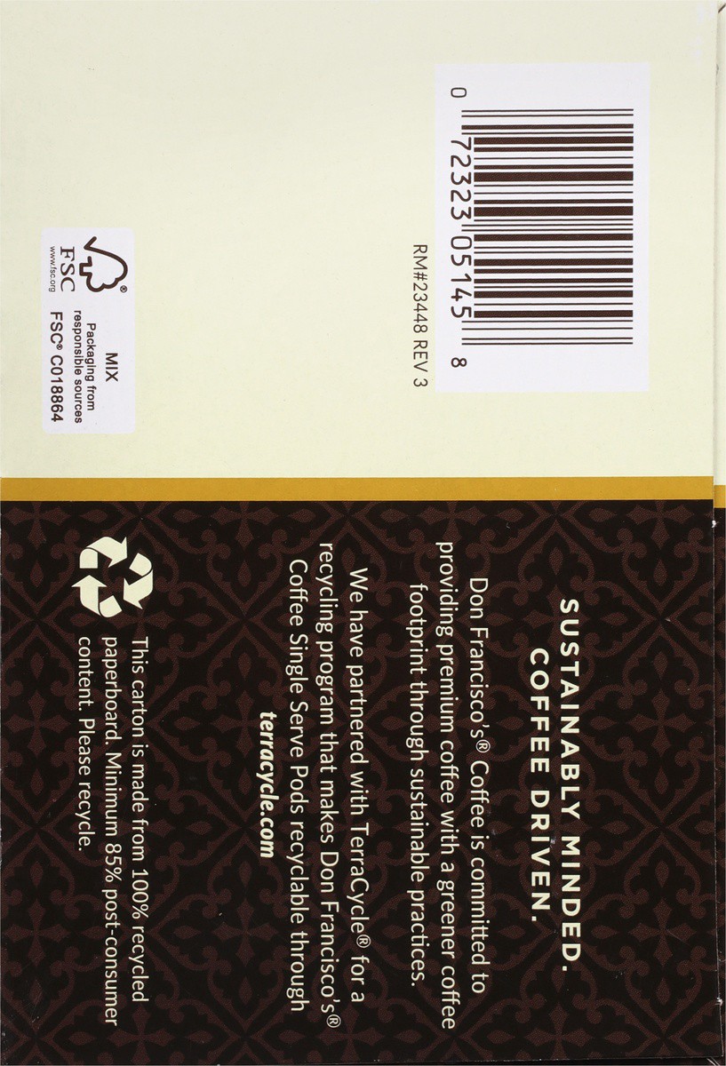 slide 5 of 9, Don Francisco's Coffee, Organic, Medium-Dark Roast, Mayan Blend, Single Serve Cups - 12 ct, 12 ct