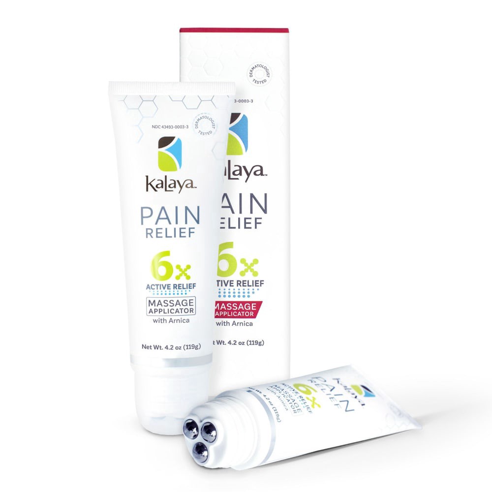 slide 1 of 6, Kalaya 6X Extra Strength Pain Relief Cream With Massage Applicator Topical Analgesic (4.2 Oz), 1 ct