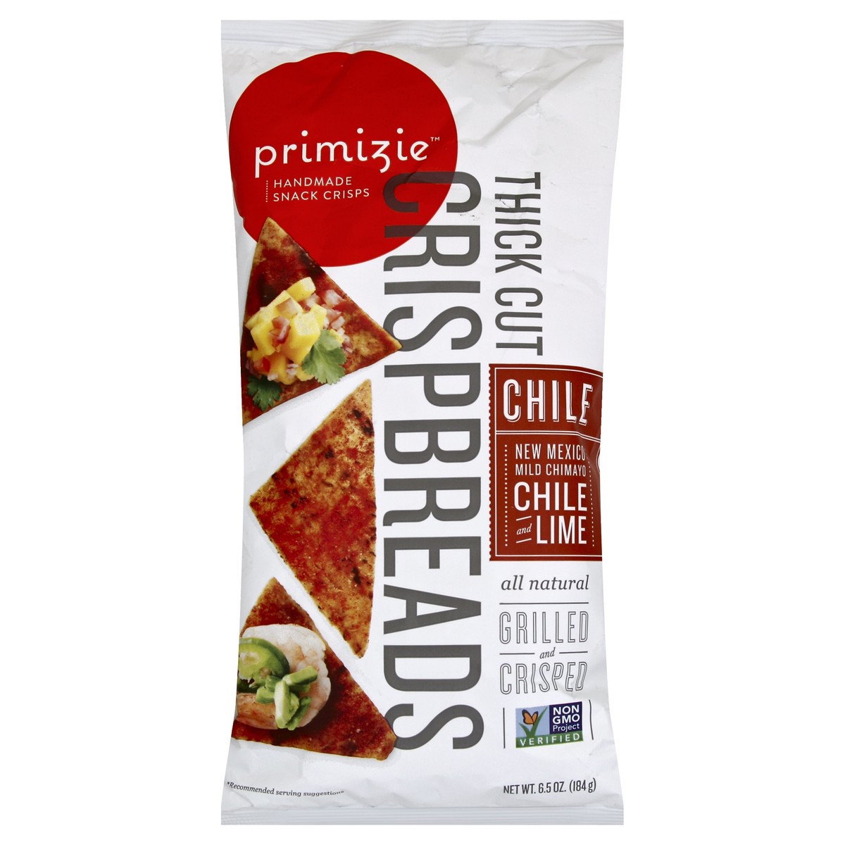 slide 3 of 8, Primizie Chile & Lime Thick Cut Crispbreads, 6.5 oz